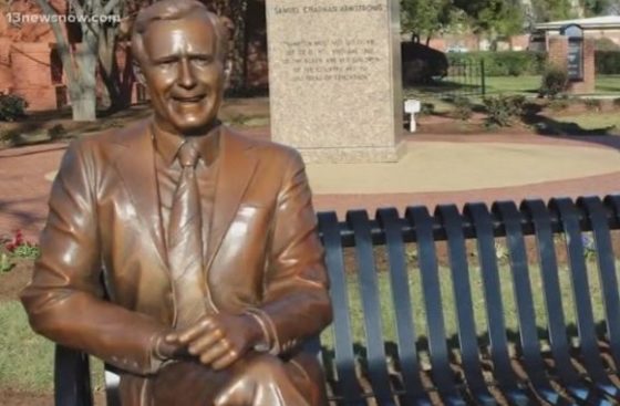 New George H. W. Bush statue draws protests at historically black ...