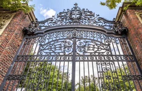 A gate at Harvard University