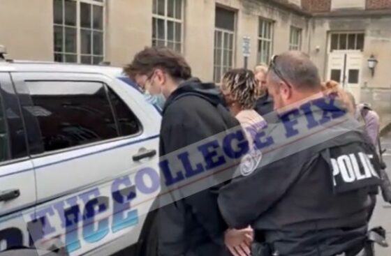 Watch Two Protestors Detained During Riley Gaines ‘real Womens Day