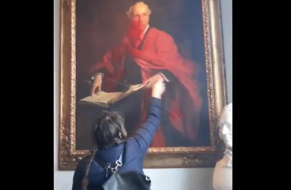 Portrait of Lord Balfour at Cambridge destroyed by pro-Palestinian ...